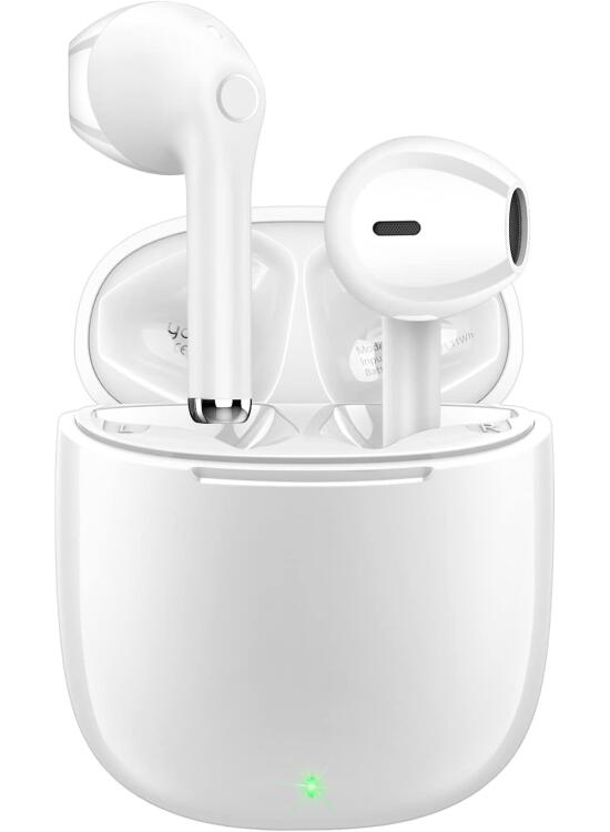 yobola Auriculares Inalámbricos, Auriculares Bluetooth 5.1 HiFi Estéreo, Cascos Inalambricos Bluetooth con Control Táctil, Micrófono Incorporado, IPX5 Deportivos