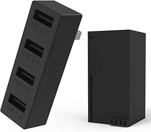 GZW-Shop 4 Puertos USB Hub 2.0 para Xbox Series X, Adaptador de expansión de Divisor de concentrador