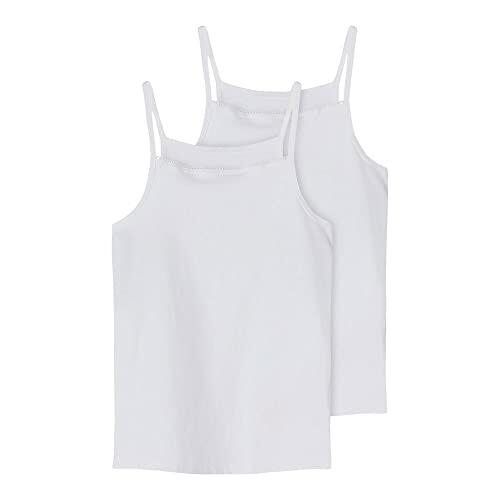 NAME IT Nkfstrap Top 2P Noos Pantis, Bright White, 146/152 para Niñas