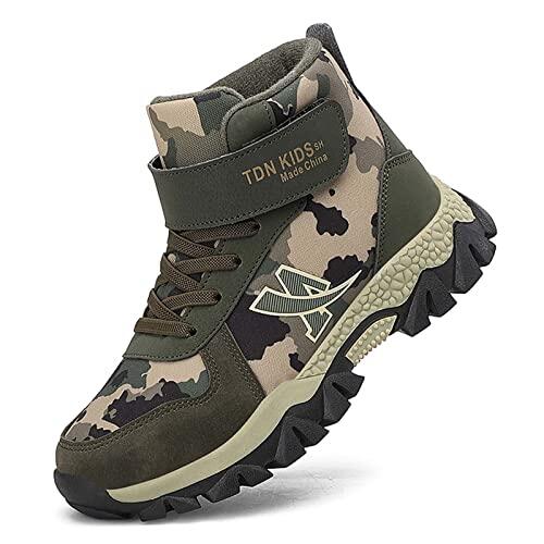 Zapatillas de Senderismo para Niños Botas de Senderismo para Chicos y Chicas Botas de Excursión para Exteriores Antideslizantes Zapatos de Paseo Zapatillas, 35 EU