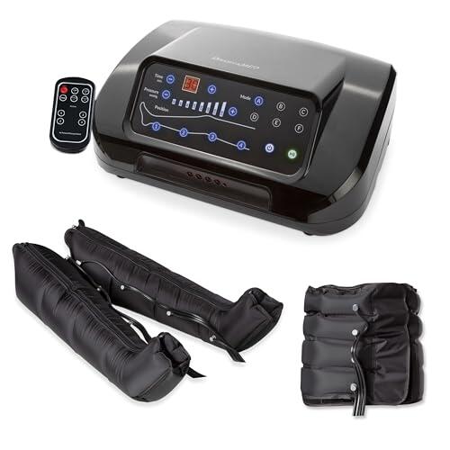 Dinamicamed Presoterapia PRO 4.0 Classic – Máquina de Presoterapia Profesional con Botas para Piernas y Faja Abdominal, 4 Cámaras de Aire, Presión Ajustable, Presoterapia en Casa