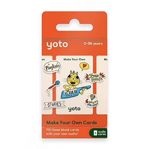 Yoto Make Your Own (Paquete de 5) – Tarjetas de Audio en Blanco para niños (Instrucciones en inglés) para Usar con el Reproductor Yoto y el Mini Reproductor de Audio Todo en 1