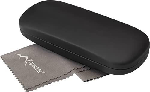 TOPSIDE Estuche metálico robusto para gafas (negro)