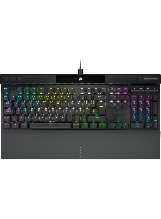 CORSAIR K70 RGB PRO Teclado Mecánico con Cable para Juegos – Interruptores Lineales Cherry MX Red, SOCD, Llaveros PBT Double-Shot, 8000Hz Hyper-Polling, NKRO, Torneo Switch, QWERTY ES – Negro