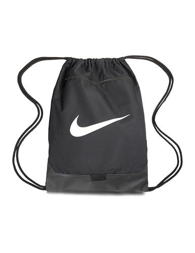 NIKE DM3978-010 NK BRSLA DRAWSTRNG - 9,5 (18L) Sports backpack Unisex Adult Negro/negro/blanco Tamaño Uni