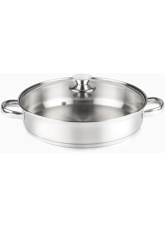 Cacerola Baja de Acero Inoxidable: Versatilidad y Durabilidad en la Cocina