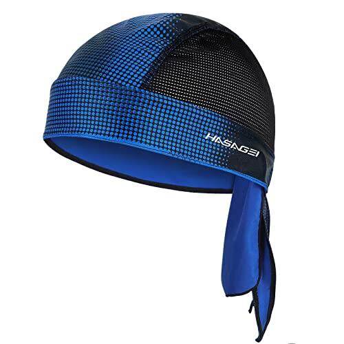 HASAGEI Bandana para Hombre y Mujer, pañuelo para la Cabeza, para Motero, Gorra para Bicicleta, Parte Inferior elástica, Transpirable, Absorbe el Sudor, de Secado rápido