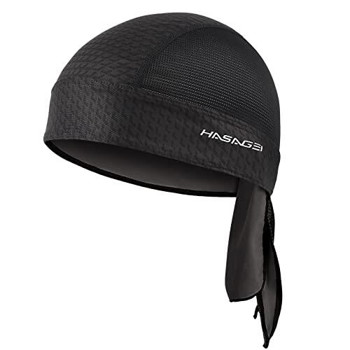 HASAGEI Bandana para Hombre y Mujer, pañuelo para la Cabeza, para Motero, Gorra para Bicicleta, Parte Inferior elástica, Transpirable, Absorbe el Sudor, de Secado rápido