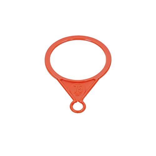 PAMPOLS Calibrador manual de aro | Para medir frutas y verduras | Plástico duradero y resistente | Calibre: 75 mm