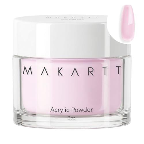 Makartt Polvo Acrílico 2 oz Rosa Polvo de uñas acrilicas profesional de color Suministros para uñas acrílicas Sistema de uñas acrílicas en polvo para niñas y mujeres de larga duración