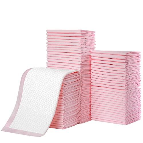 Paquete de 100 Almohadillas cambiadoras Desechables para incontinencia de bebé, ultrasuaves, superabsorbentes, Impermeables, 13 x 18 Pulgadas