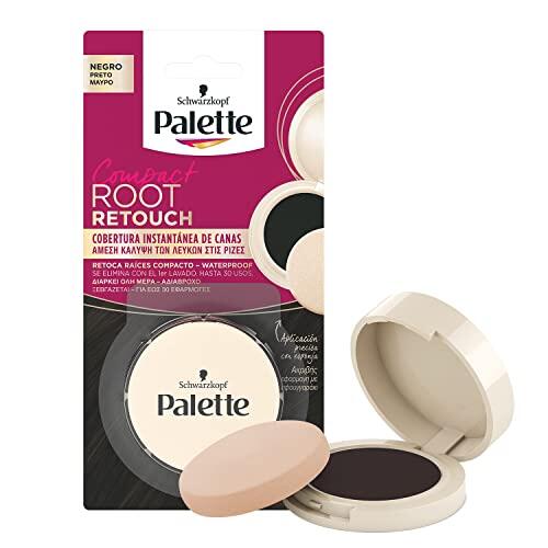 Palette Compact Root Retouch Retoca Raíces polvo compacto – Negro – Cubre Canas 1 unidad