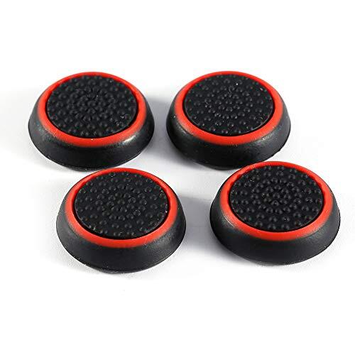 Sxhlseller Tapa de Cubierta 4 Uds. Controlador de Silicona de Repuesto Thumb Stick Grip Cover Joystick Cap para PS3 PS4 Xbox Thumb Stick Cover(Rojo)
