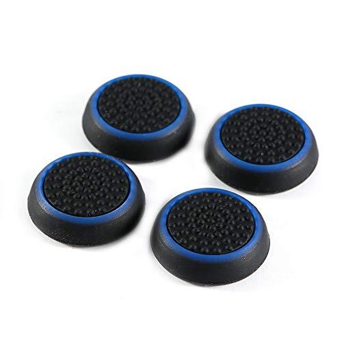 Sxhlseller Tapa de Cubierta 4 Uds. Controlador de Silicona de Repuesto Thumb Stick Grip Cover Joystick Cap para PS3 PS4 Xbox Thumb Stick Cover(Azul)