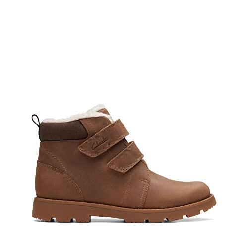 Clarks Bota de combate Heath Snug K para bebé, marrón, 24 EU