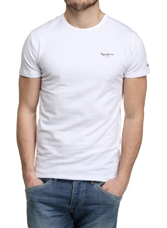 Pepe Jeans Original Basic 3 N Camisetas, Blanco (White), L para Hombre