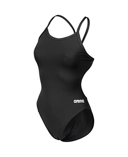 ARENA Solid Challenge Team Bañador Completo Mujer, Traje de Baño Mujer de Secado Rápido, Bañador Deportivo en Tejido MaxLife Eco Resistente al Cloro, Protección UV, Tejido Frontal Forrado
