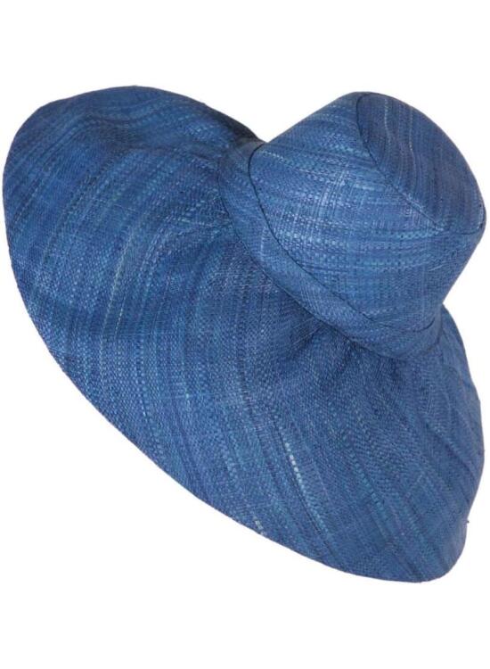 Miro Boho Chic Sombrero Ibiza Grande de Rafia para Mujer, Pamela de ala Ancha para Playa y Bodas, Sombrero de Paja Natural