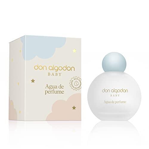 Don Algodon Baby Agua de Perfume Algodón Eau de Parfum apta recién nacidos, 93% natural, vegana, con agentes hidratantes .1ud, 100 ml
