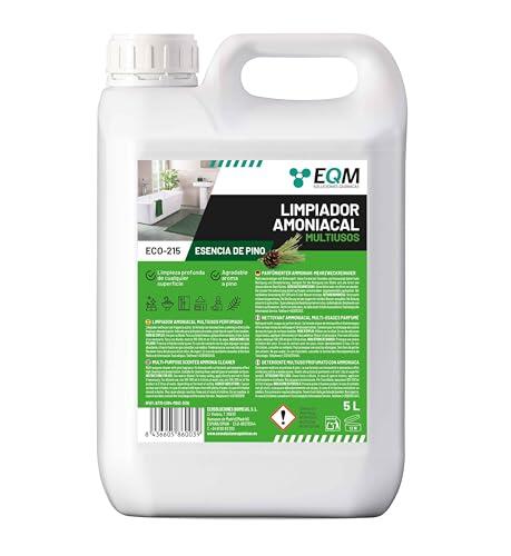 EQM - ECO-215 - Limpiador Amoniacal Multiusos Perfumado - 5L - Limpieza de Suelos y Todo Tipo de Superficies