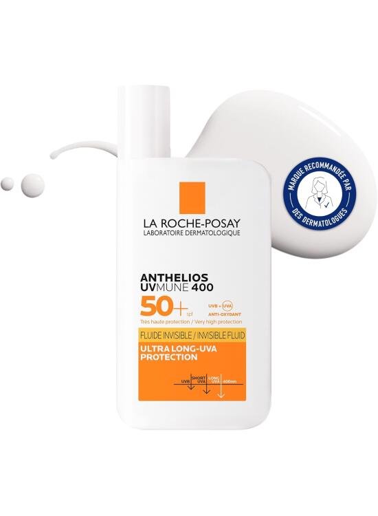 La Roche-Posay Anthelios UVmune 400 - Líquido protector solar invisible, SPF50+, 50ml