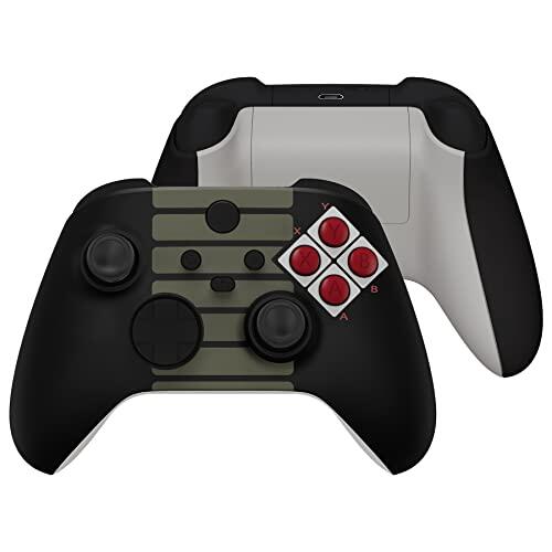eXtremeRate Carcasa para Xbox Series X S Mando Carcasa Completa Protector Placa Trasera Funda Frontal Empuñadura Agarre Botones para Xbox Serie S X Control-No Incluye Mando(Clásicos NES)