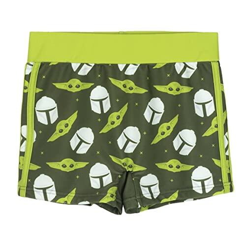 CERDÁ LIFE'S LITTLE MOMENTS Bañador Ajustado Modelo Boxer para Niño en Poliéster al 85%,Elastano al 15% con Forro 100%Poliéster y Personajes de The Mandalorian/Licencia Oficial Star Wars,Verde,6 años