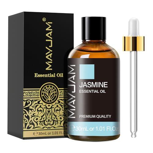 MAYJAM Aceite Esencial de Jazmín 30ml, Aceite de Jazmín para difusor, Humidificador, Bricolaje, Hogar, Armarios