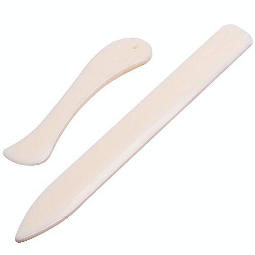 DAQIEPIN 2 Piezas Juego De Dobleces De Papel Para Manualidades De Papel Carpeta Hueso Plástico Para Doblar Papel o Cartulinas Finas Para Manualidades Tarjetas,Suministros De Oficina