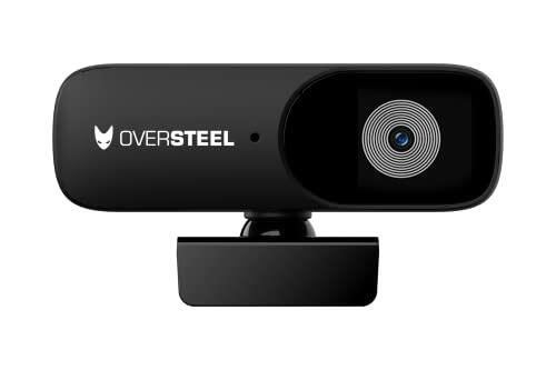 Oversteel - Bulat Webcam 1080P Full HD con Micrófono, 30fps, USB 2.0, Reducción de Ruido, Videollamadas, Grabación, Conferencias, PC/Mac/Tablet/Chromebook