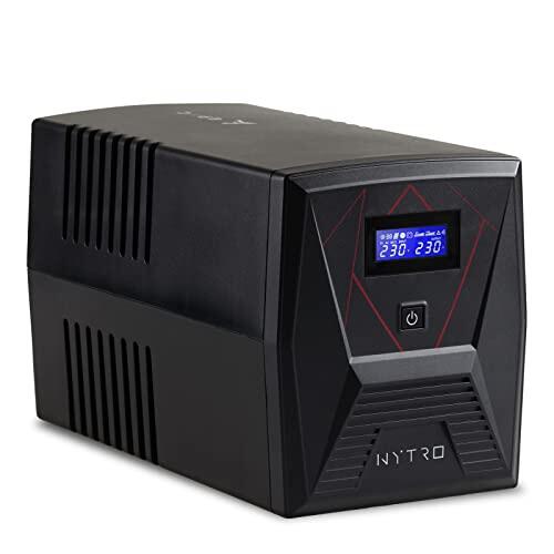 EPYC NYTRO - SAI Onda Sinusoidal Pura, Potencia 1500VA / 900Watt, Sistema de Alimentación Ininterrumpida para PC Gaming, Mac e Consolas da Juegos, 5 Salidas (2 x Schuko + 3 x IEC)