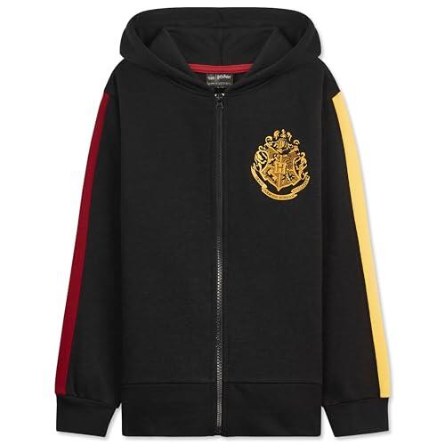 Harry Potter Sudadera con Capucha y Cremallera para Niña - Regalo para Niñas (Negro, 13-14 años)