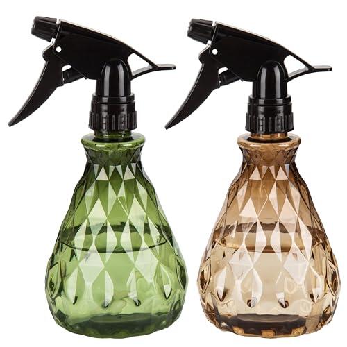 Vwoqiy 2 Piezas Botella de Aerosol, 500ml Botella de Spray Plástico Vacías, Botellas Atomizador de Agua, Botellas de Pulverización para Regar Plantas de Jardín (Verde Marrón)