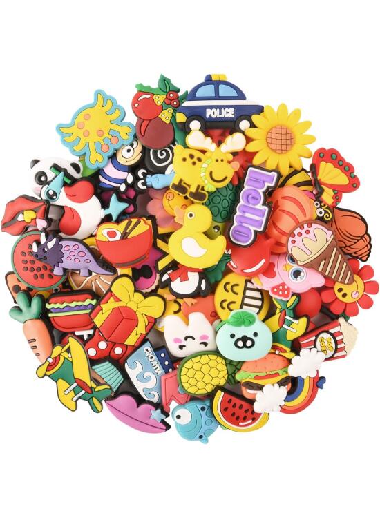 Ainiv Shoe Charms, Adornos de Zapatos, PVC Encantos Cristal Clog ​Adornos para Zapatos para Regalos de Niños Fiesta Cumpleaños