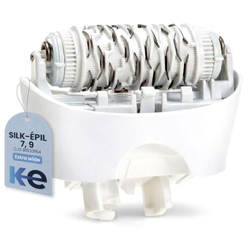 Anakel Home Repuesto Cabezal Depilación 81533164 Compatible con Braun Silkepil 7, Silkepil 9, Xpressive y SensoSmart, Cabezal Extra Ancho, Color Blanco