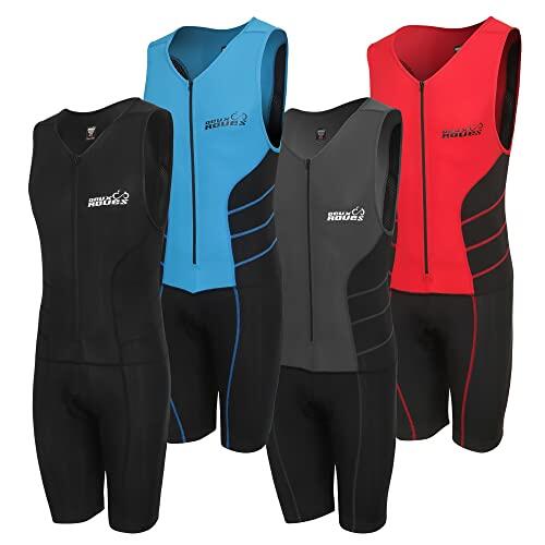 Deux Roues Traje de triatlón juvenil para carreras, triatlón, ciclismo, natación, correr, cinturón de carreras (gris, juvenil 10)