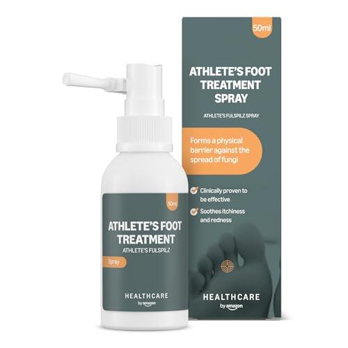 Healthcare By Amazon Spray para el tratamiento del pie de atleta, 50ml (Anteriormente Amazon Basic Care) – El embalaje puede variar
