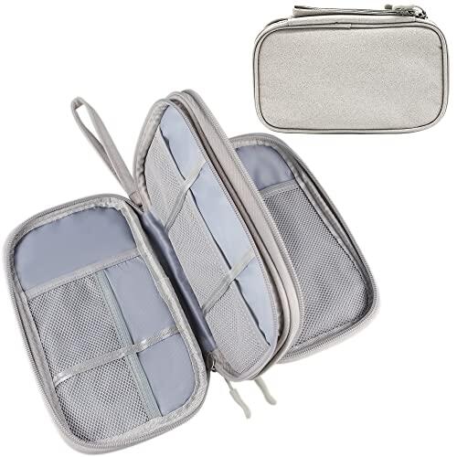 Teskyer Organizador Cables Viaje, Impermeable, Electronics Accessories Bolsa Organizadora, Viajes Accesorios, Negro