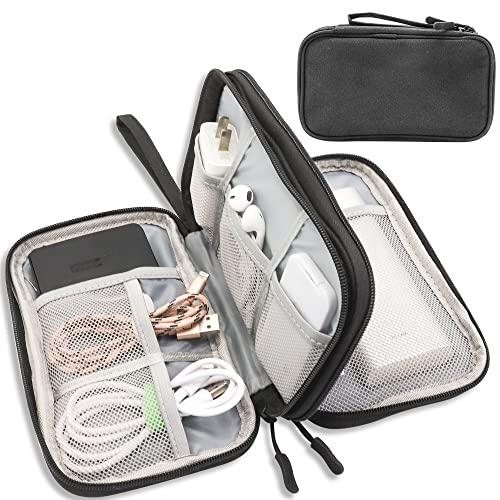 Teskyer Organizador Cables Viaje, Impermeable, Electronics Accessories Bolsa Organizadora, Viajes Accesorios, Negro