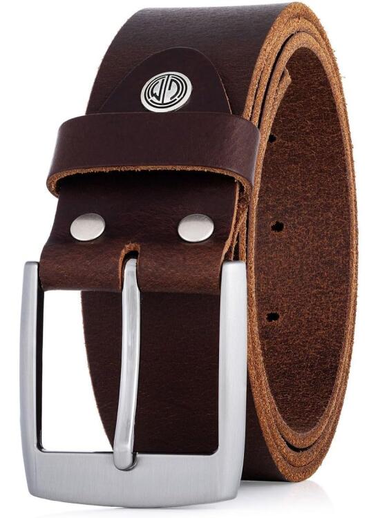 LINDENMANN Cinturón de piel de búfalo para hombre, 40 mm, color marrón