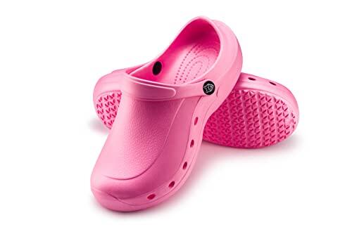 ESTRO Zuecos Sanitarios Mujer Goma - Unisexo Zapatillas Casa Verano Hombre Zuecos Mujer Goma Ligero F92 (38, Pink)