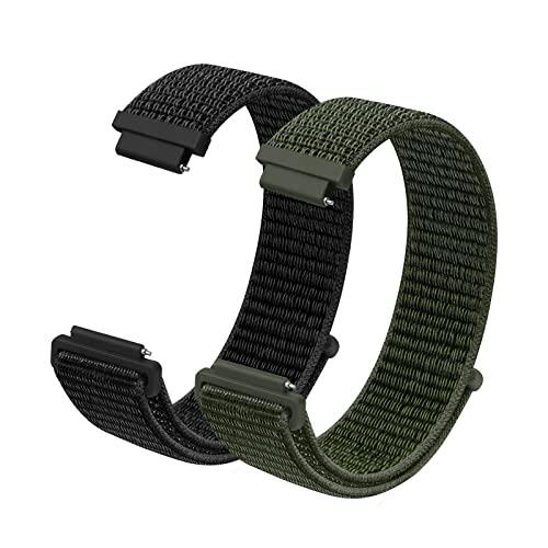 Vicloon 2Pcs Correas de Nylon para Reloj, 16mm 18mm 20mm Correa para Reloj Inteligente Universal, Correa Reloj de Repuesto, para Hombres y Mujeres