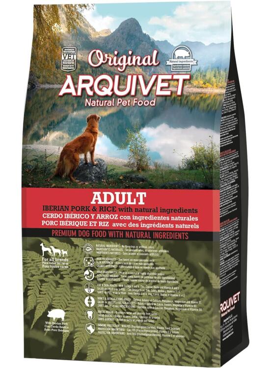 Arquivet Original Adult 3 Kg - Pienso para Perros con Cerdo Ibérico y Arroz - Alimento Seco para Perros Adultos - Alimentación Canina Saludable