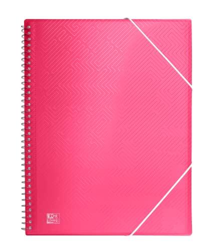 Oxford, Carpeta de Fundas Plástico A4, 30 Fundas Transparentes, Color Rosa, 400167284
