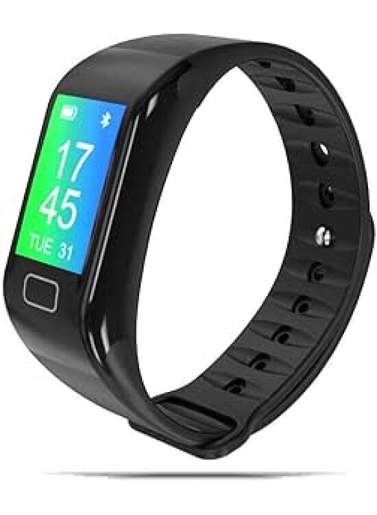 NK Pulsera de Actividad Inteligente Smartband-02, Frecuencia cardíaca, Monitor del sueño, Resistencia al Agua IP67, Podómetro, Color Negro