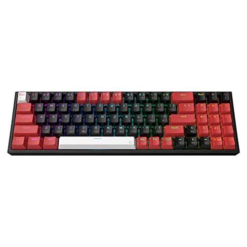 Redragon K628 Pro 75% Wireless RGB Gaming Keyboard con 3 Modos, 78 Teclas, Teclado mecánico Compacto Intercambiable en Caliente, Interruptor Rojo, US Layout
