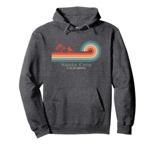 Vintage Surfer California I Retro Santa Cruz California Sudadera con Capucha