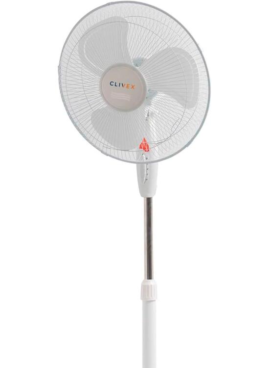 Ventilador Oscilante Clivex Eco Pie y Pared 3 Velocidades 40cm (45W) Con soporte de pie y altura extensible