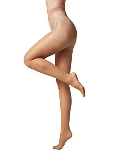 Conte elegant Medias moldeadoras de mujer con efecto push-up - Medias moldeadoras de mujer lisas X-PRESS 40 color Bronce talla 3