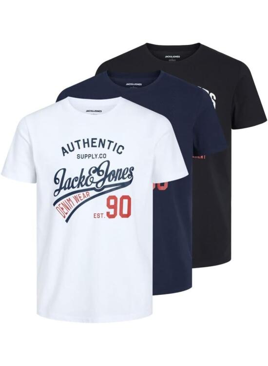 Jack & Jones T-Shirt 3-Pack Logo O-Neck T-Shirt